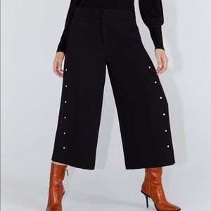 Zara wide leg trouser with side buttons